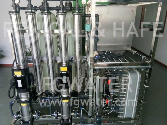 Purification d'eau Ultrapure de 3GPM EDI Water Treatment System For