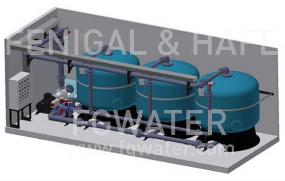 20' électronique installation de traitement de l'eau containerisée
