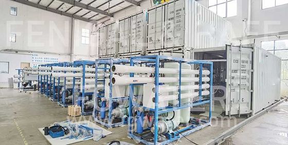 Installation de traitement de l'eau mobile de l'osmose d'inversion 100m3/H