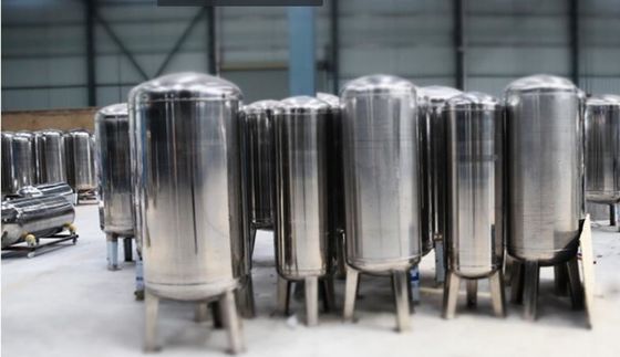 Pièces de rechange de traitement de l'eau d'acier inoxydable, réservoir d'eau de récipient à pression