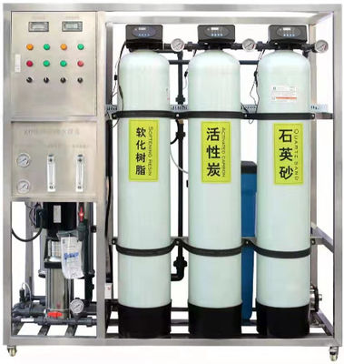 1TPH 2.1kW-380-415V 3xFRP réservoirs d'eau saumâtre usine d'osmose inverse