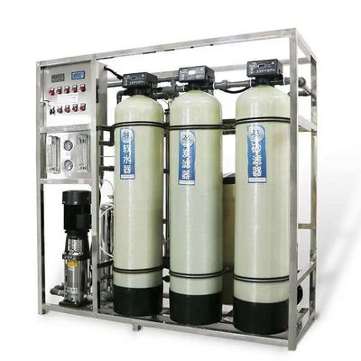 1TPH 2.1kW-380-415V 3xFRP réservoirs d'eau saumâtre usine d'osmose inverse