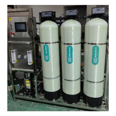 1TPH 2.1kW-380-415V 3xFRP réservoirs d'eau saumâtre usine d'osmose inverse