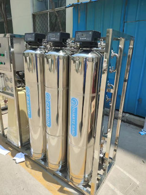 250L/H 1,7kW-380-415V 3xSS304 réservoirs d'eau saumâtre usine d'eau d'osmose inverse