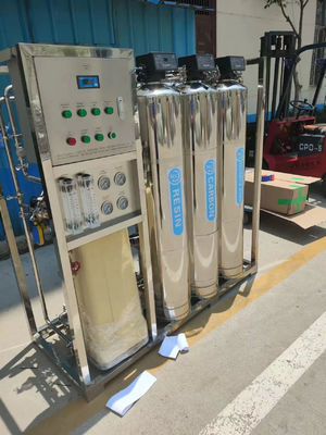 250L/H 1,7kW-380-415V 3xSS304 réservoirs d'eau saumâtre usine d'eau d'osmose inverse