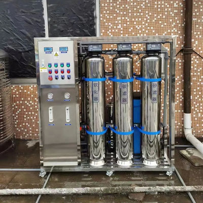 250L/H 1,7kW-380-415V 3xSS304 réservoirs d'eau saumâtre usine d'eau d'osmose inverse