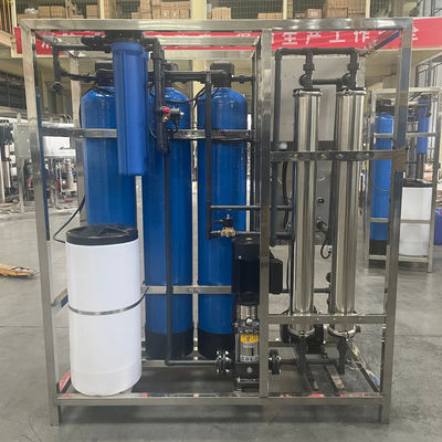 500L/H 1,7kW-380-415V 3xFRP réservoirs d'eau salée usine d'eau d'osmose inverse