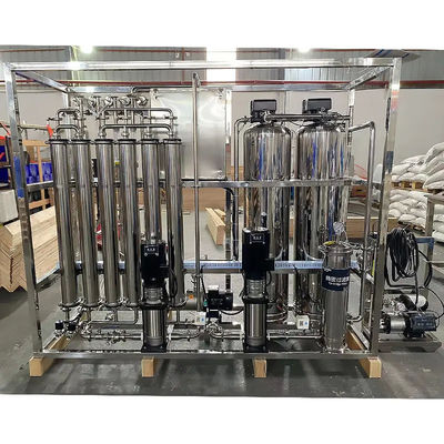 1.5TPH 3.0kW-380-415V 2xSS304 réservoirs d'eau saumâtre usine d'osmose inverse