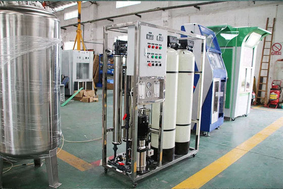 3TPH 5.5kW-380-415V 2xFRP réservoirs d'eau saumâtre usine d'osmose inverse