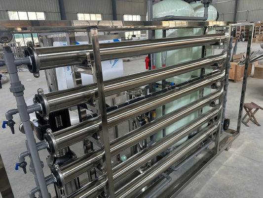 6TPH 7.9kW-380-415V 2xFRP réservoirs d'eau saumâtre usine d'osmose inverse