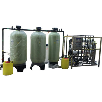 5TPH 7.4kW-380-415V 3xFRP réservoirs d'eau saumâtre usine d'osmose inverse
