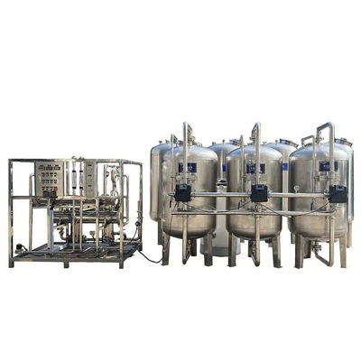 5TPH 7.4kW-380-415V 2xSS304 Réservoirs d'eau saumâtre Usine d'osmose inverse