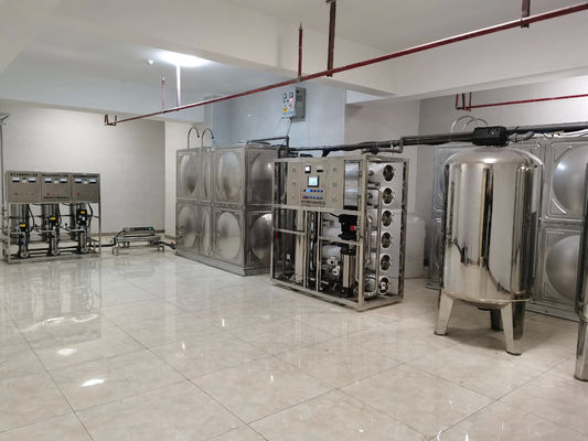 10TPH 19kW-380-415V 2xSS304 réservoirs d'eau saumâtre usine d'osmose inverse