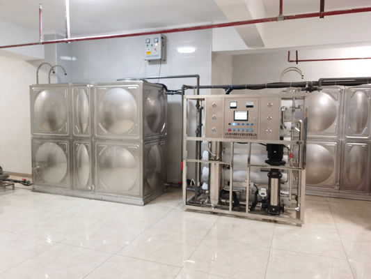 10TPH 19kW-380-415V 2xSS304 réservoirs d'eau saumâtre usine d'osmose inverse