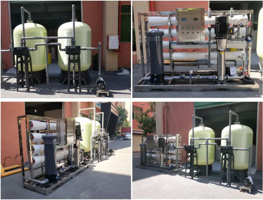 10TPH 19kW-380-415V FRP réservoirs d'eau saumâtre usine d'eau d'osmose inverse