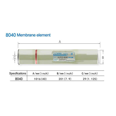 Purification de l'eau Industrie Vontron 4040 8040 Membranes à osmose inverse