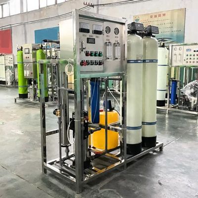 2 réservoirs de FRP Système de filtration de l'eau à membrane RO industriel 500LPh