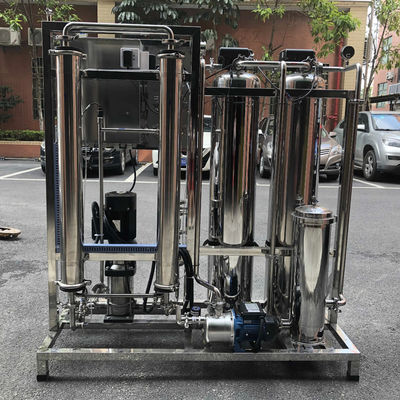 500L/H 2xSS304 réservoir de stockage usine d'eau à osmose inverse pour le traitement commercial de l'eau