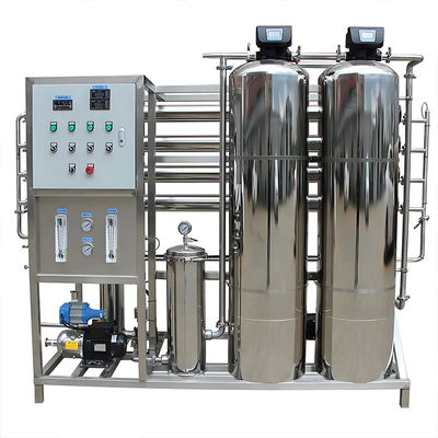 1TPH 2xSS304 réservoirs usine d'eau à osmose inverse pour le traitement de l'eau pure RO commerciale