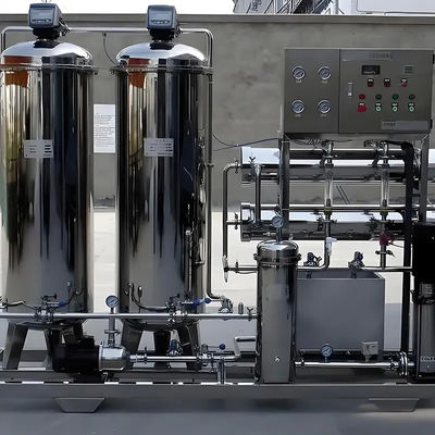 1TPH 2xSS304 réservoirs usine d'eau à osmose inverse pour le traitement de l'eau pure RO commerciale