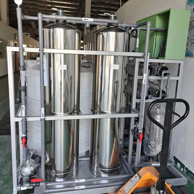 1TPH 2xSS304 réservoirs usine d'eau à osmose inverse pour le traitement de l'eau pure RO commerciale
