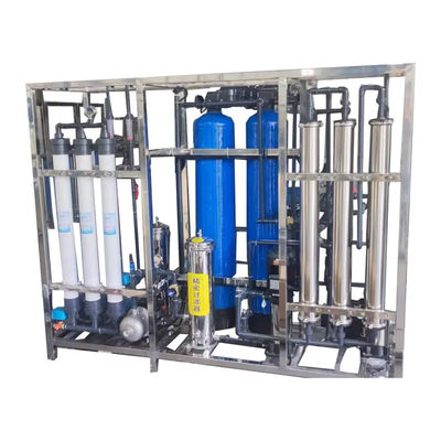 1.5tph 2xFRP réservoirs d'eau saumâtre usine d'eau d'osmose inverse pour l'industrie agricole