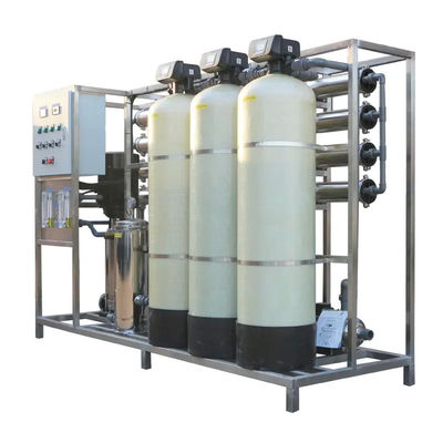 2TPH 3xFRP réservoirs usine d'eau à osmose inverse pour usine de produits alimentaires et de boissons