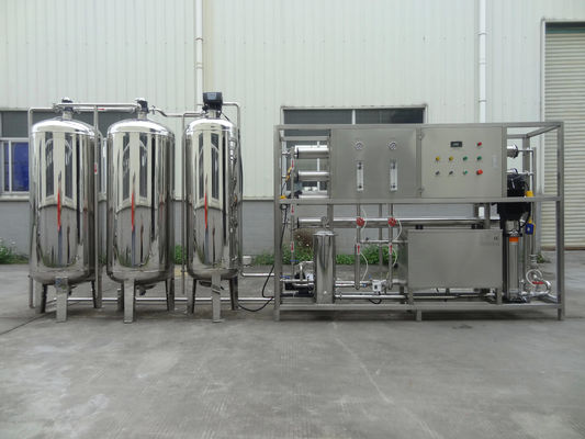2TPH avec acier inoxydable 304 réservoir d'eau saumâtre usine d'osmose inverse