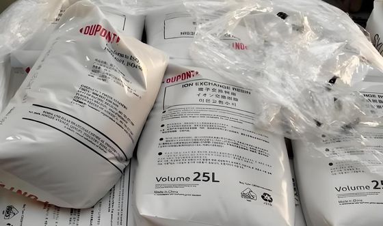 Résine échangeuse de cations DuPont AmberLite HPR650 H avec groupes fonctionnels acide sulfonique et matrice styrène-divinylbenzène pour applications en lit mixte