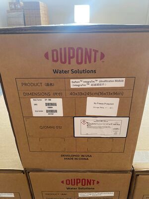 Module de membrane d'ultrafiltration Dupont SFP-2880 PVDF avec une surface de membrane de 77 m² et une taille de pore de 0,03 µm pour filtration de l'extérieur vers l'intérieur