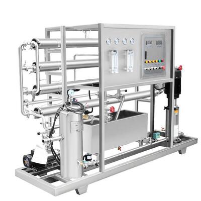 Système de purification d'eau par osmose inverse commerciale d'une capacité de 500 L/H avec 3 réservoirs de prétraitement en PRFV et une efficacité de purification élevée