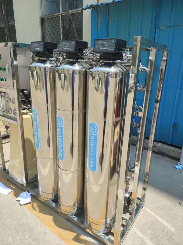 250L/H 1,7kW-380-415V 3xSS304 réservoirs d'eau saumâtre usine d'eau d'osmose inverse