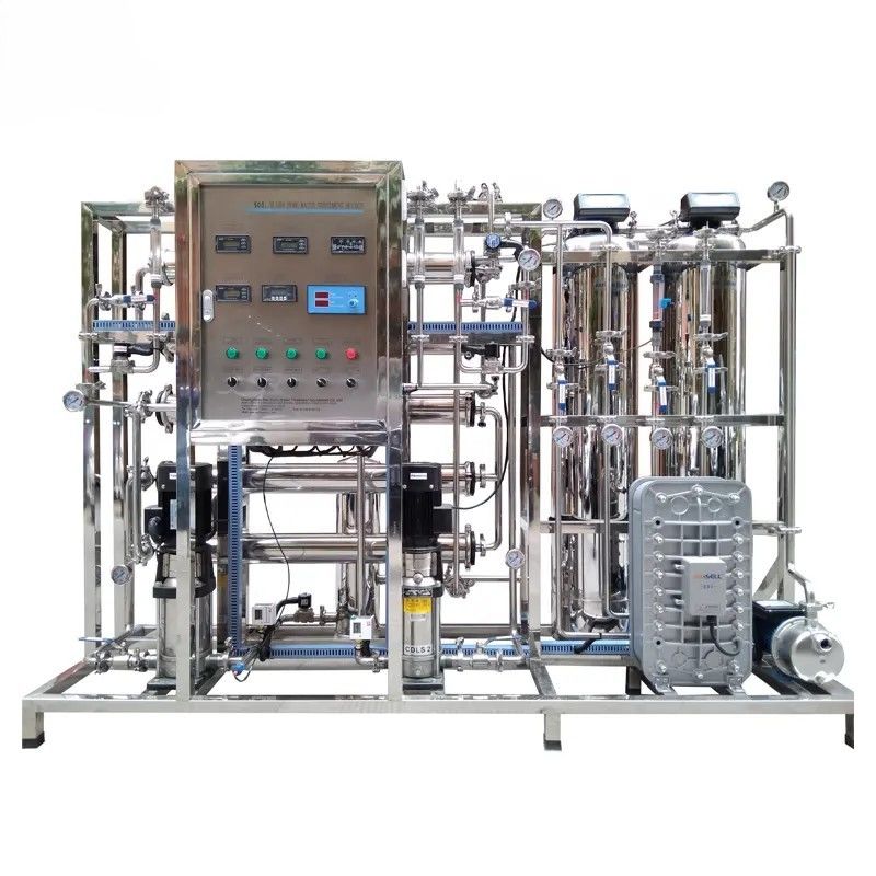 Machine à eau ultrapure à double étage de 1000L/h pour boiler de l'industrie alimentaire