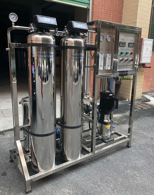 500L/H 2xSS304 réservoir de stockage usine d'eau à osmose inverse pour le traitement commercial de l'eau