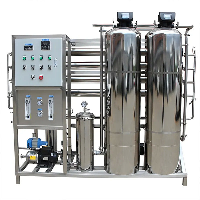 1TPH 2xSS304 réservoirs usine d'eau à osmose inverse pour le traitement de l'eau pure RO commerciale