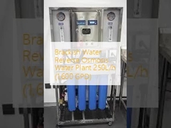 Une installation d'eau d'osmose inverse à l'eau saumâtre 250 L/h (1 600 GPD)
